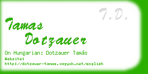 tamas dotzauer business card